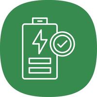 Battery Line Curve Icon Design vector