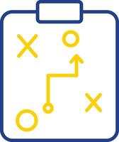 Planning Line Two Colour Icon Design vector