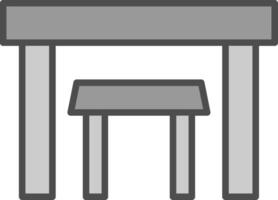 Tables Line Filled Greyscale Icon Design vector