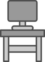 Stand Line Filled Greyscale Icon Design vector