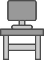 Stand Line Filled Greyscale Icon Design vector