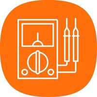 Multimeter Line Curve Icon Design vector