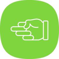 Pointing Left Line Curve Icon Design vector