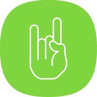 Rock And Roll Line Curve Icon Design vector