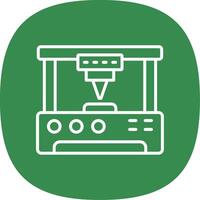 3d Printer Line Curve Icon Design vector