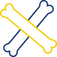 Bone Line Two Colour Icon Design vector