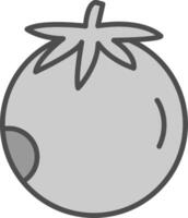 Tomates línea lleno escala de grises icono diseño vector