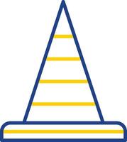 Traffic Cone Line Two Colour Icon Design vector