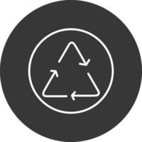 Recycle Line Inverted Icon Design vector