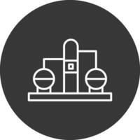 Refinery Line Inverted Icon Design vector