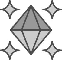 Crystal Line Filled Greyscale Icon Design vector