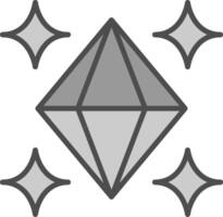 Crystal Line Filled Greyscale Icon Design vector