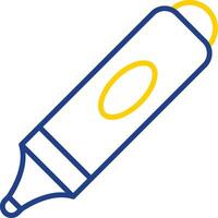 Marker Line Two Colour Icon Design vector