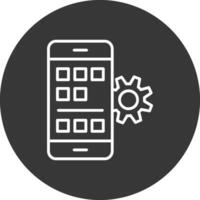 Application Development Line Inverted Icon Design vector