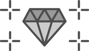 diamante línea lleno escala de grises icono diseño vector