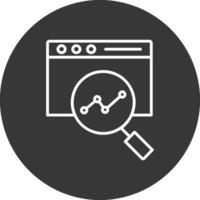 Web Monitoring Line Inverted Icon Design vector