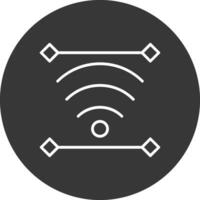 Wireless Line Inverted Icon Design vector