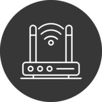 Wireless Modem Line Inverted Icon Design vector