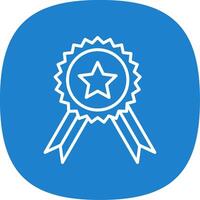 Medal Line Curve Icon Design vector