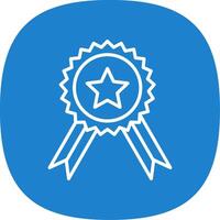 Medal Line Curve Icon Design vector