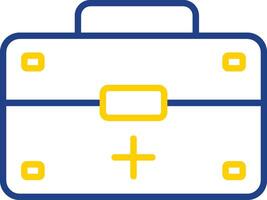 First Aid Kit Line Two Colour Icon Design vector