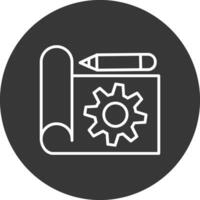 Prototyping Line Inverted Icon Design vector