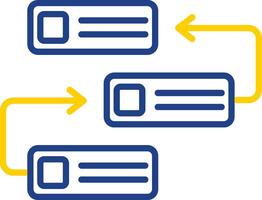 Backlog Line Two Colour Icon Design vector