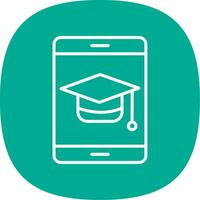 Graduation Line Curve Icon Design vector