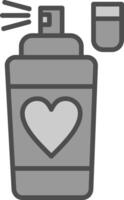 Perfume Line Filled Greyscale Icon Design vector