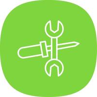 Maintenance Line Curve Icon Design vector