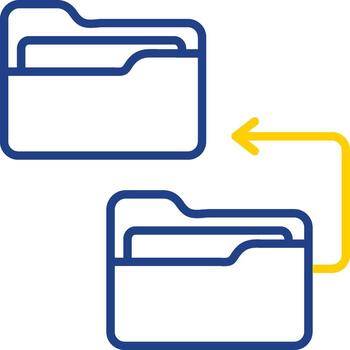 Backlog Line Two Colour Icon Design vector