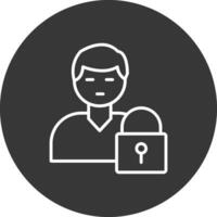Authorization Manager Line Inverted Icon Design vector