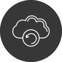 Backup Line Inverted Icon Design vector