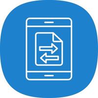 Data Transfer Line Curve Icon Design vector