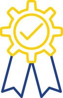 Quality Assurance Line Two Colour Icon Design vector
