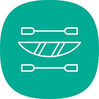 Kayak Line Curve Icon Design vector