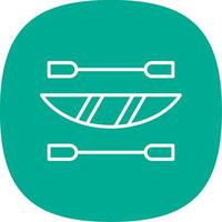 Kayak Line Curve Icon Design vector