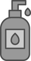 Liquid Soap Line Filled Greyscale Icon Design vector