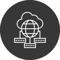 Data Sumit Line Inverted Icon Design vector