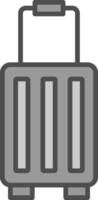 Suitcase Line Filled Greyscale Icon Design vector