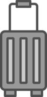 Suitcase Line Filled Greyscale Icon Design vector