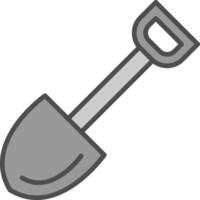 Shovel Line Filled Greyscale Icon Design vector