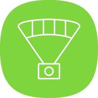 Paragliding Line Curve Icon Design vector