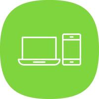 Devices Line Curve Icon Design vector