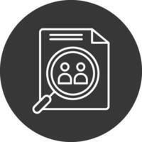 Team Search Line Inverted Icon Design vector