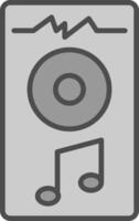 mezclador línea lleno escala de grises icono diseño vector