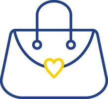 Purse Line Two Colour Icon Design vector
