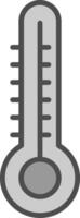 Thermometer Line Filled Greyscale Icon Design vector