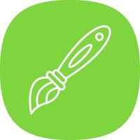 Paint Brush Line Curve Icon Design vector