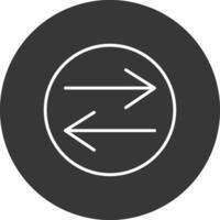 Swap Line Inverted Icon Design vector